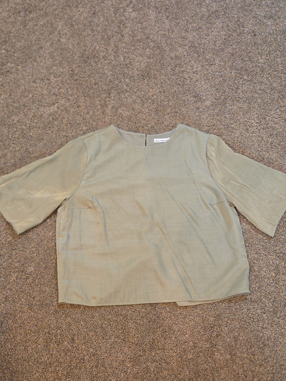 Abercrombie & Fitch Olive Green Boxy Top